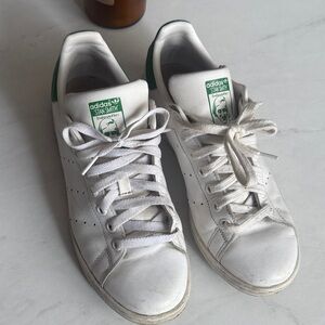 Adidas Stan Smith White and Green Shoes